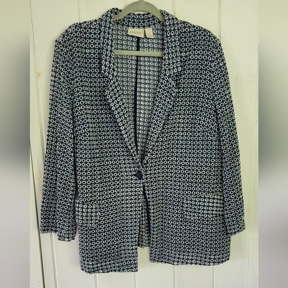 Chico’s Tonga Eyelet Summer Blazer Jacket - Picture 1 of 9